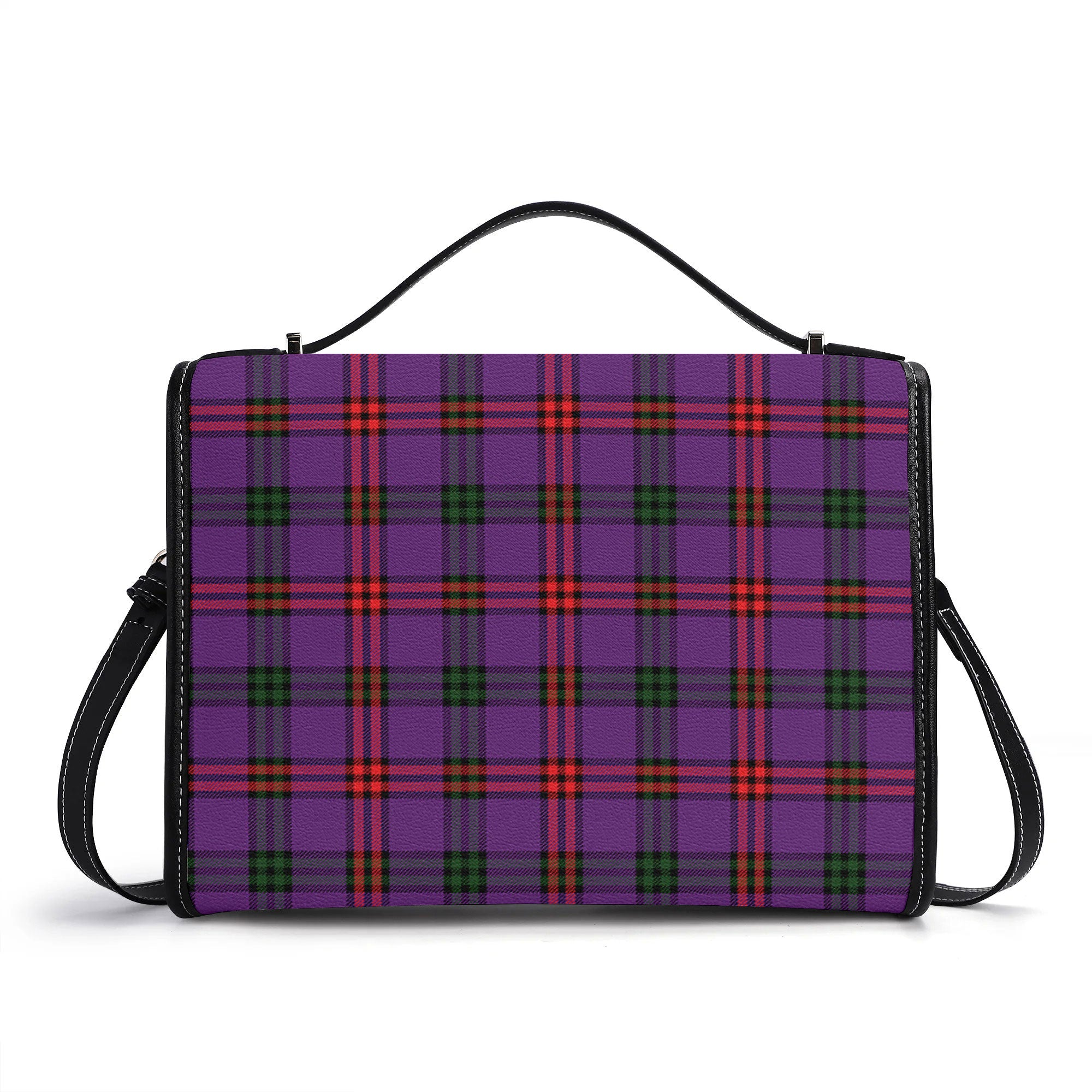 Montgomery Modern Tartan Crest Satchel Bag