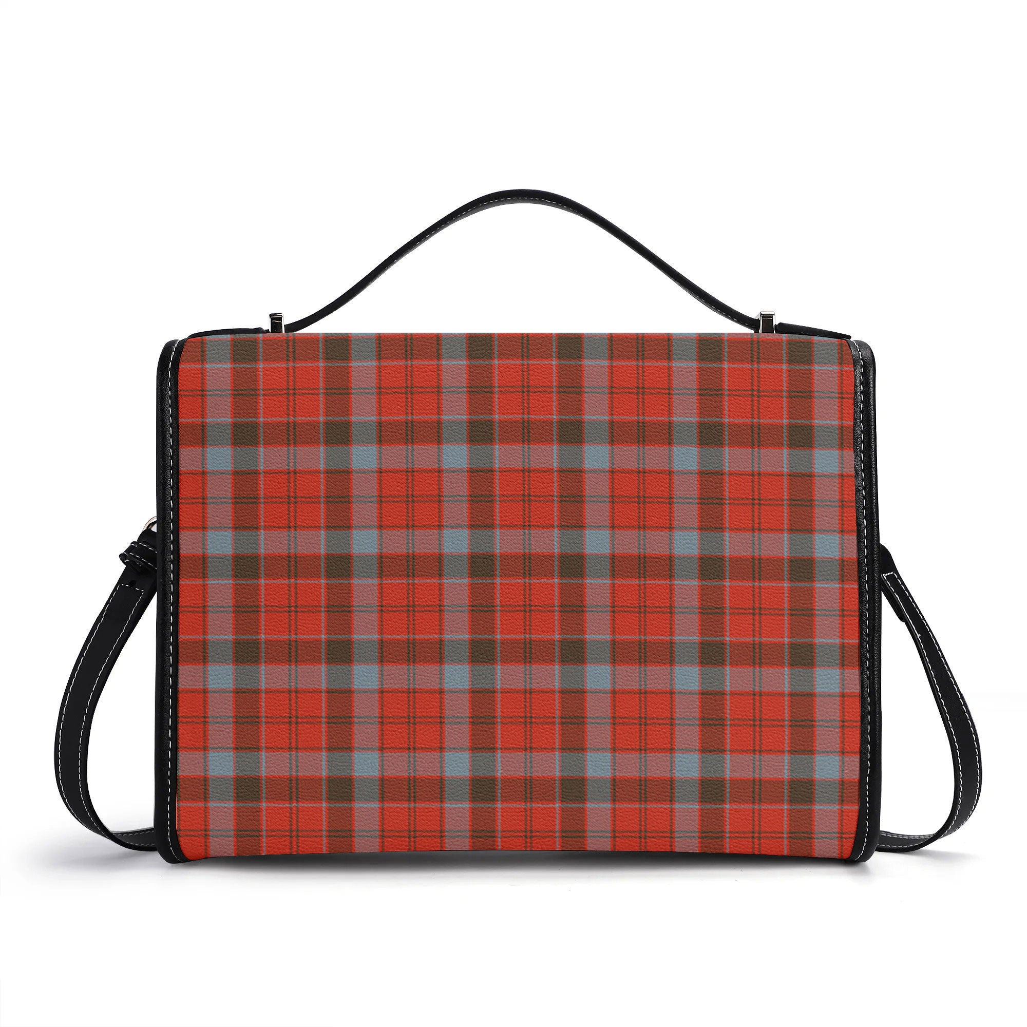 Robertson Weathered Tartan Crest Satchel Bag