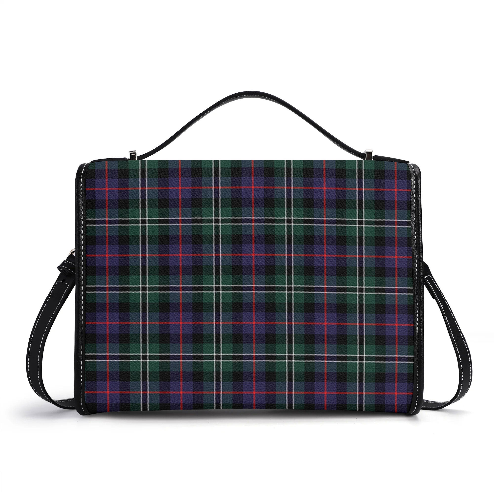 Rose Hunting Modern Tartan Crest Satchel Bag