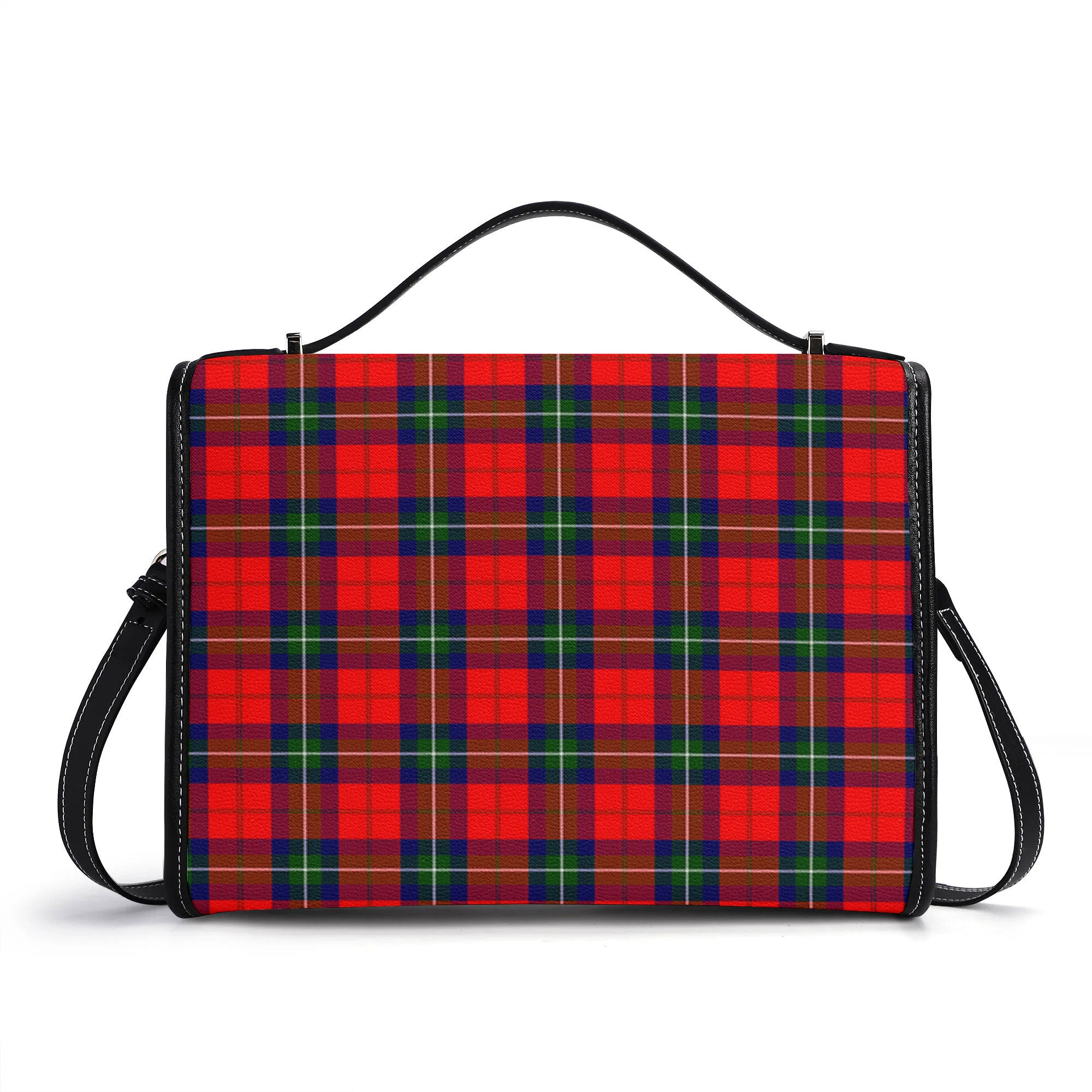 Ruthven Modern Tartan Crest Satchel Bag