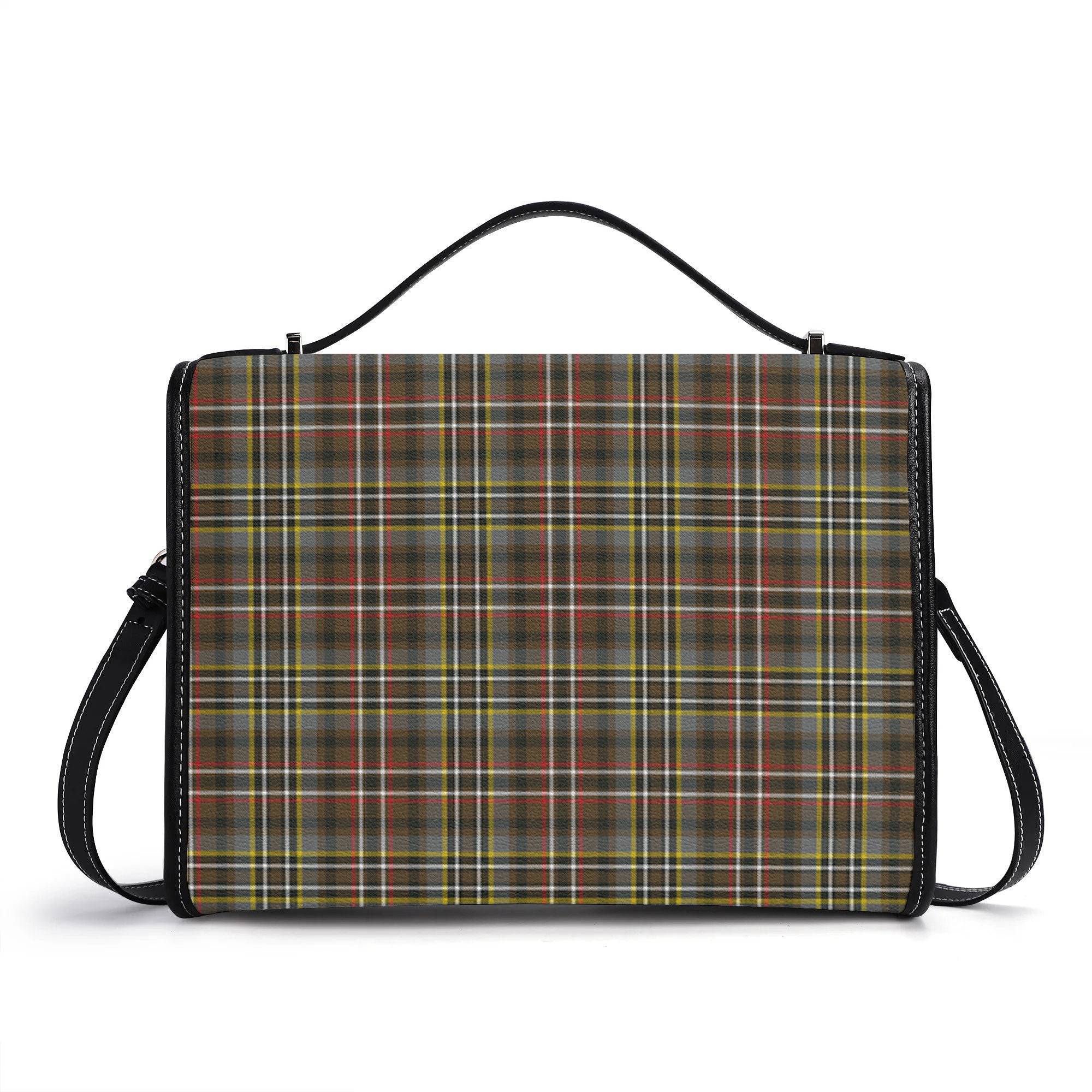 Scott Green Weathered Tartan Crest Satchel Bag