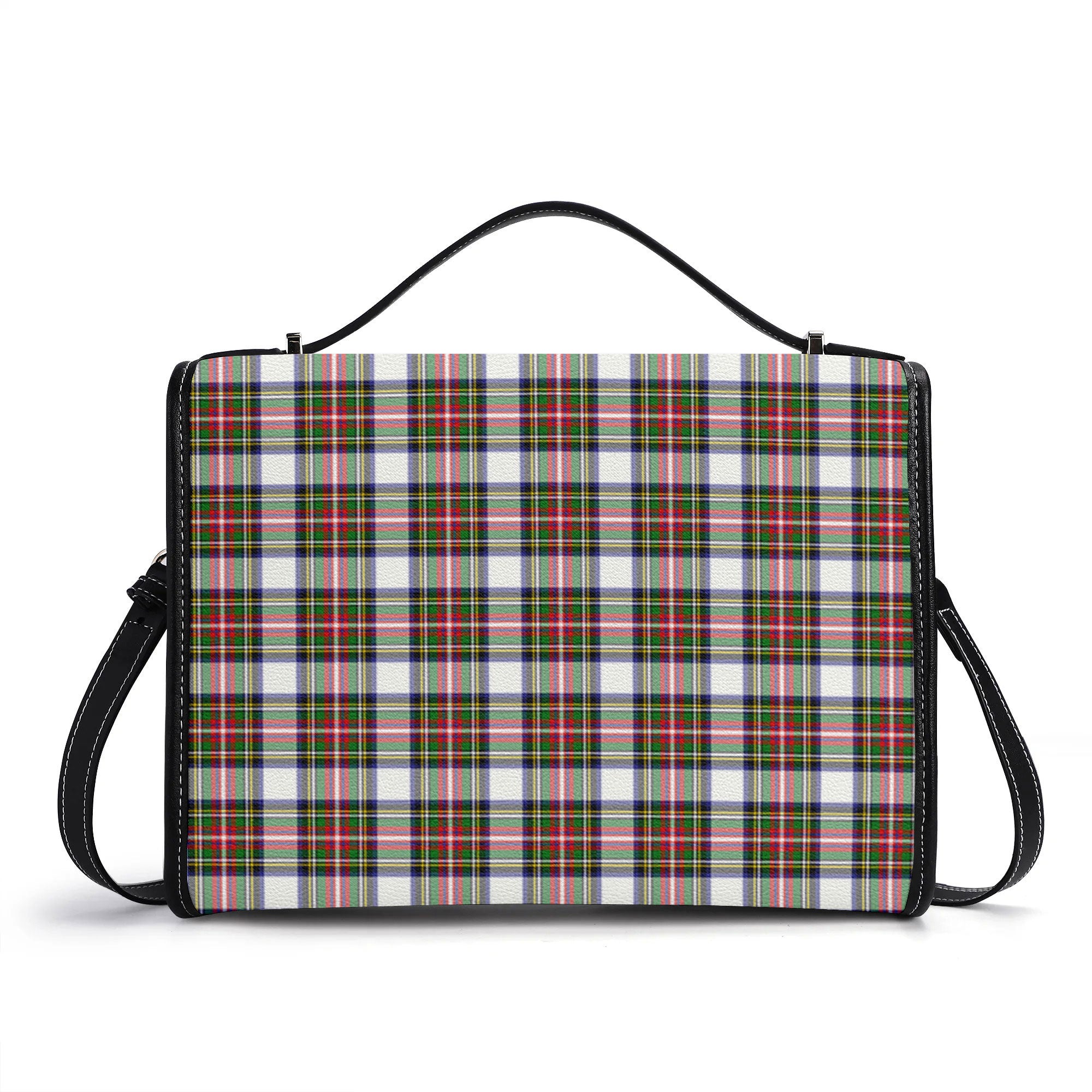 Stewart Dress Modern Tartan Crest Satchel Bag