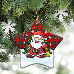 Cheyne Tartan Christmas Ceramic Ornament - Scottish Santa Style