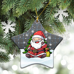 Gladstone Tartan Christmas Ceramic Ornament - Scottish Santa Style