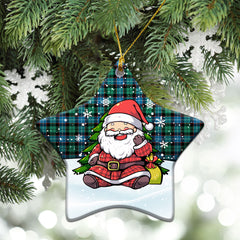 Mitchell Ancient Tartan Christmas Ceramic Ornament - Scottish Santa Style