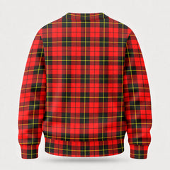 Wallace Hunting Red Tartan Crest Sweater