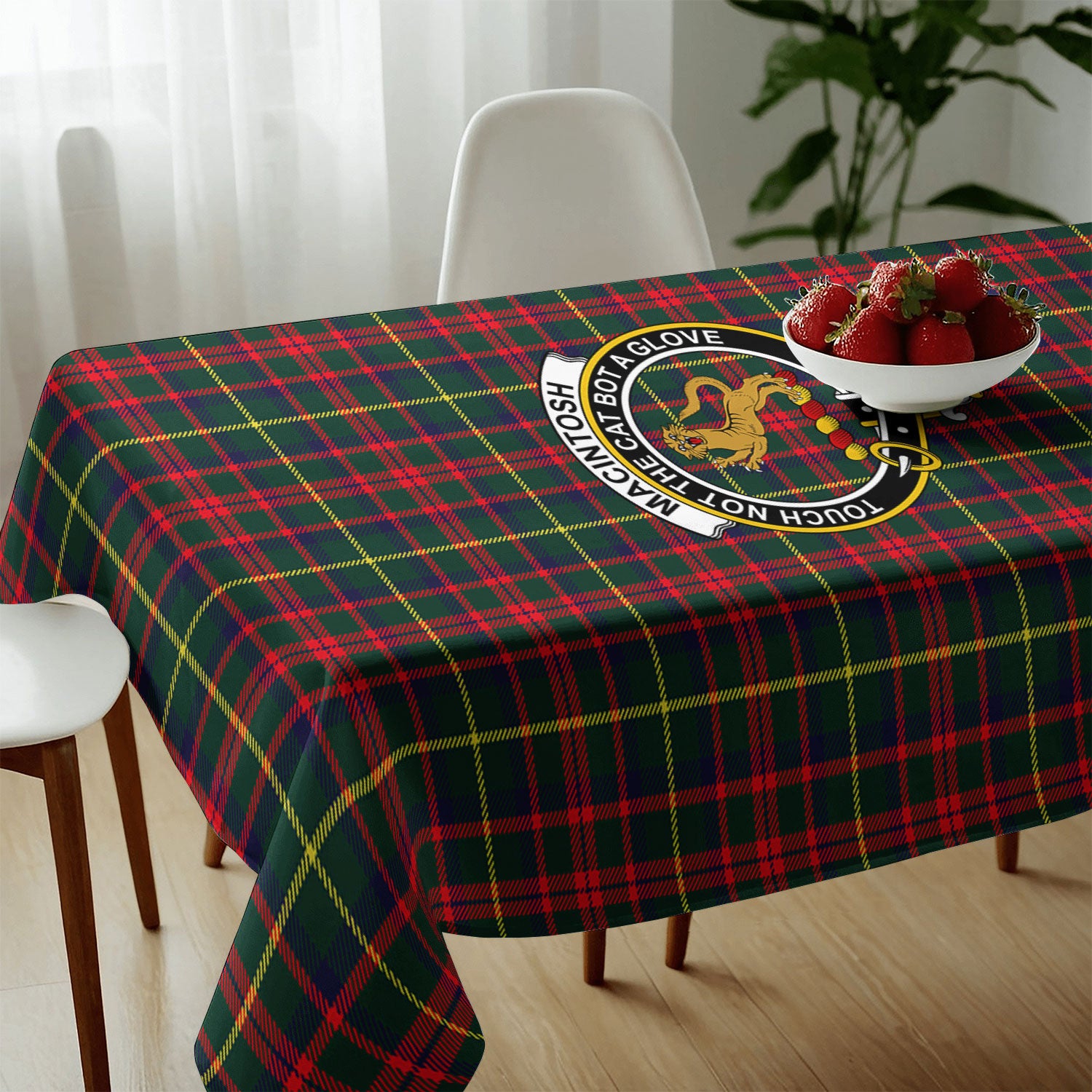 MacIntosh Hunting Modern Tartan Crest Tablecloth