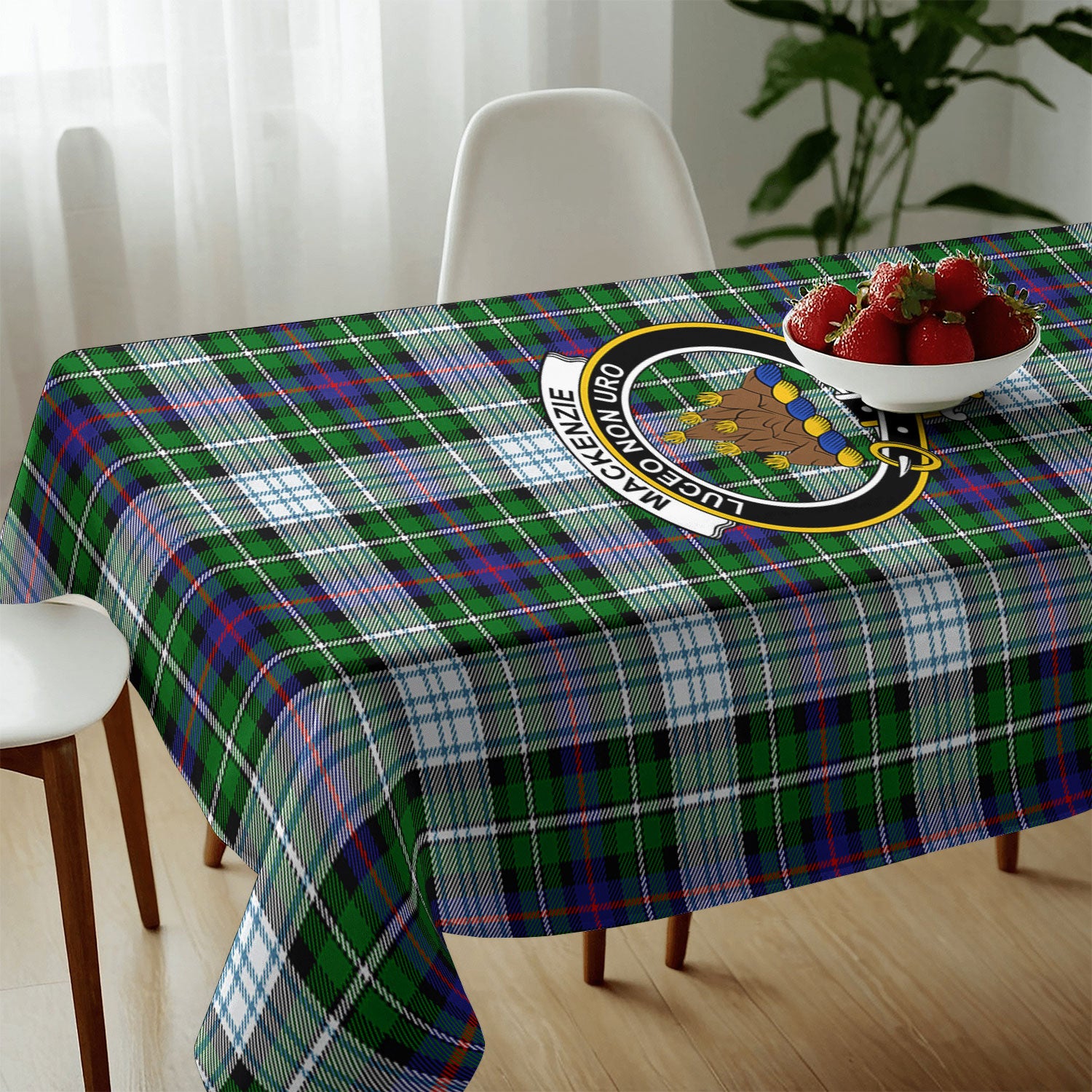 MacKenzie Dress Modern Tartan Crest Tablecloth