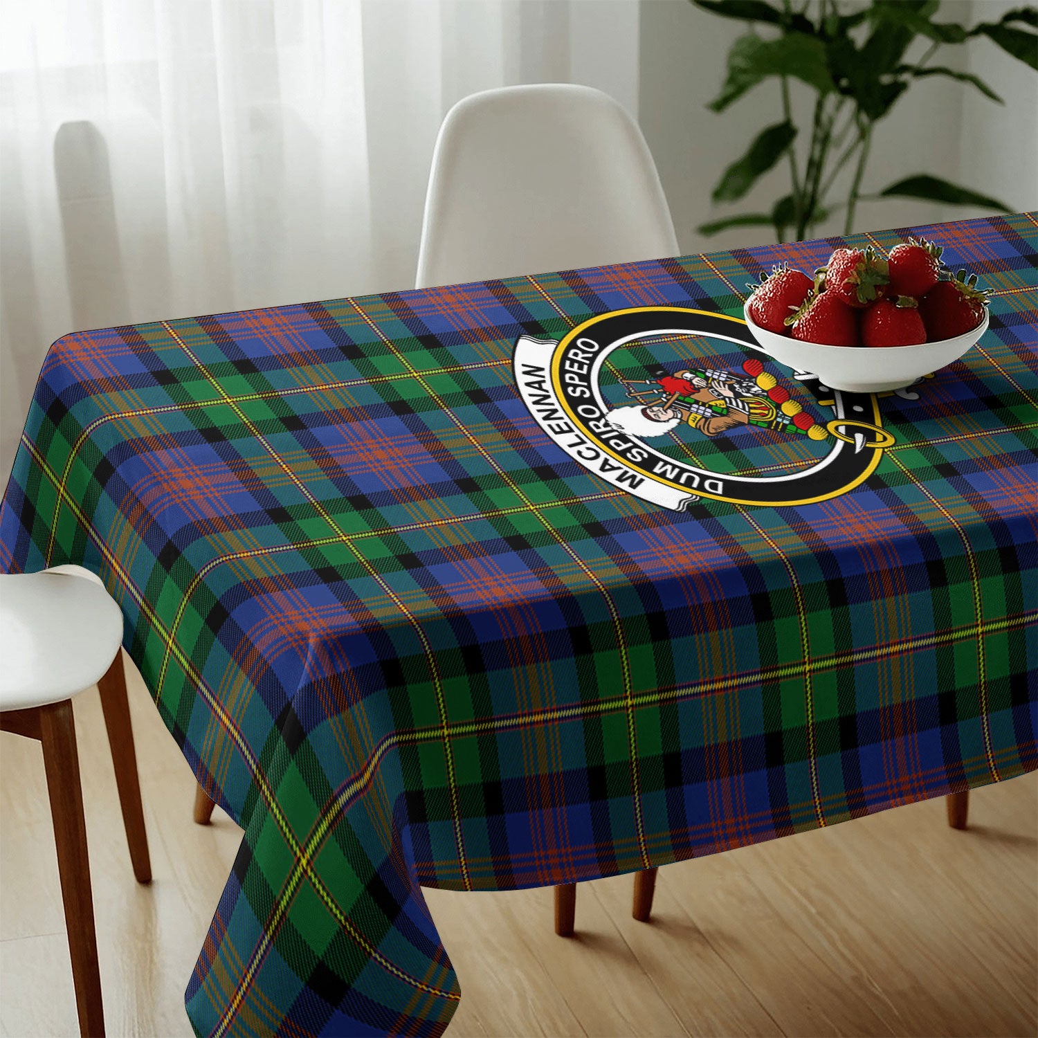 MacLennan Ancient Tartan Crest Tablecloth