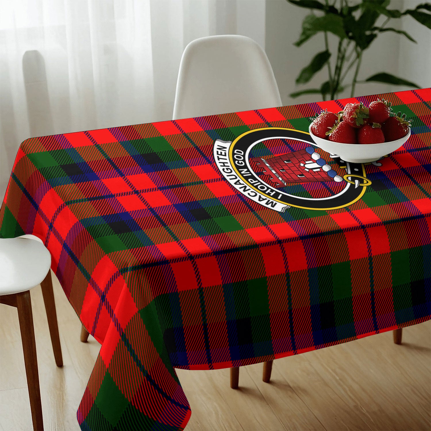MacNaughten Tartan Crest Tablecloth