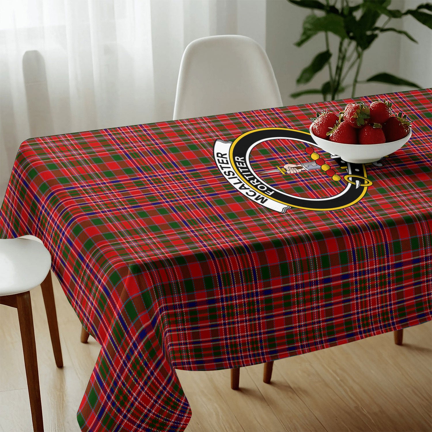 McAlister Modern Tartan Crest Tablecloth