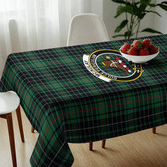 McAulay Hunting Ancient Tartan Crest Tablecloth