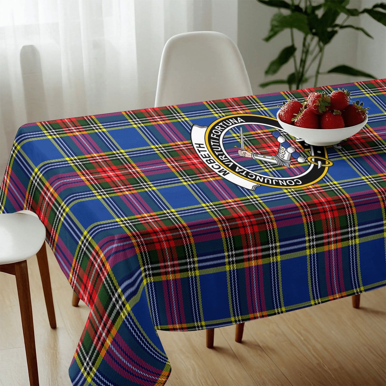 McBeth Modern Tartan Crest Tablecloth