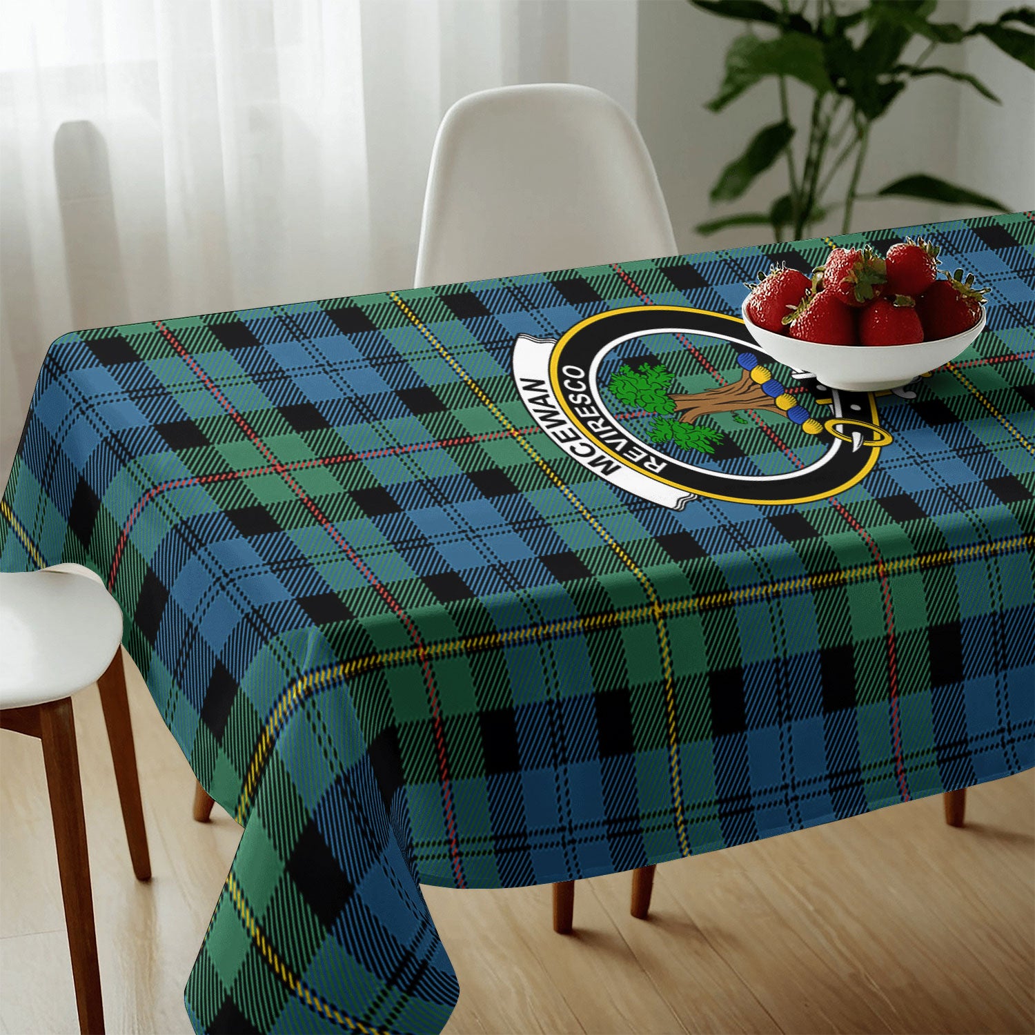McEwan Ancient Tartan Crest Tablecloth