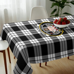 McFarlane Black - White Tartan Crest Tablecloth