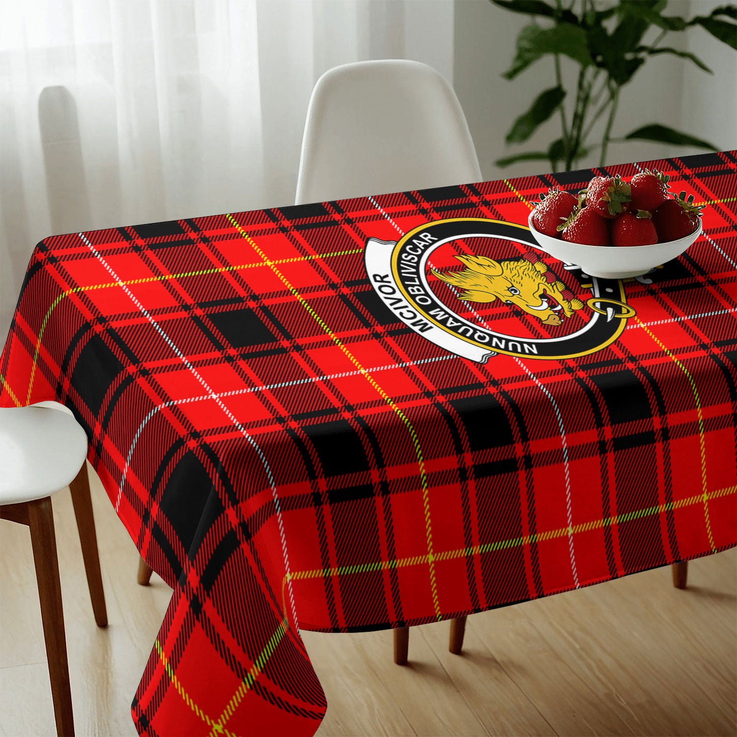 McIvor Tartan Crest Tablecloth