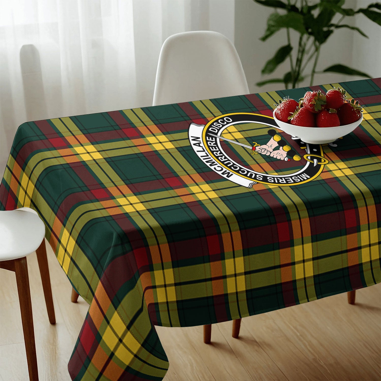 McMillan Old Modern Tartan Crest Tablecloth