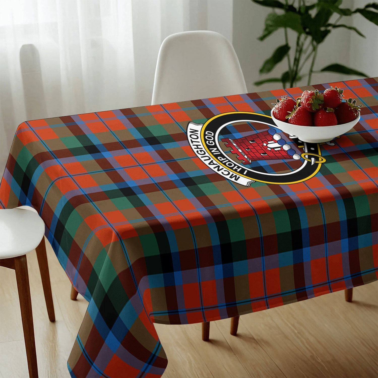 McNaughton Ancient Tartan Crest Tablecloth