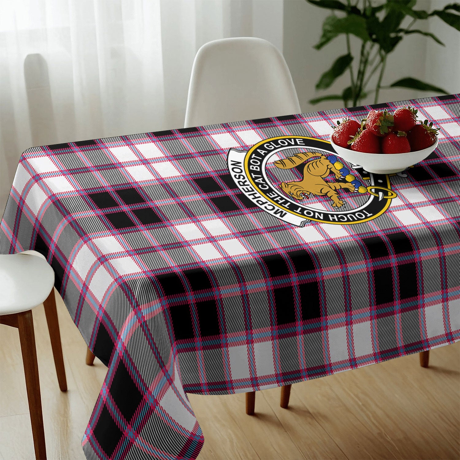 McPherson Hunting Modern Tartan Crest Tablecloth