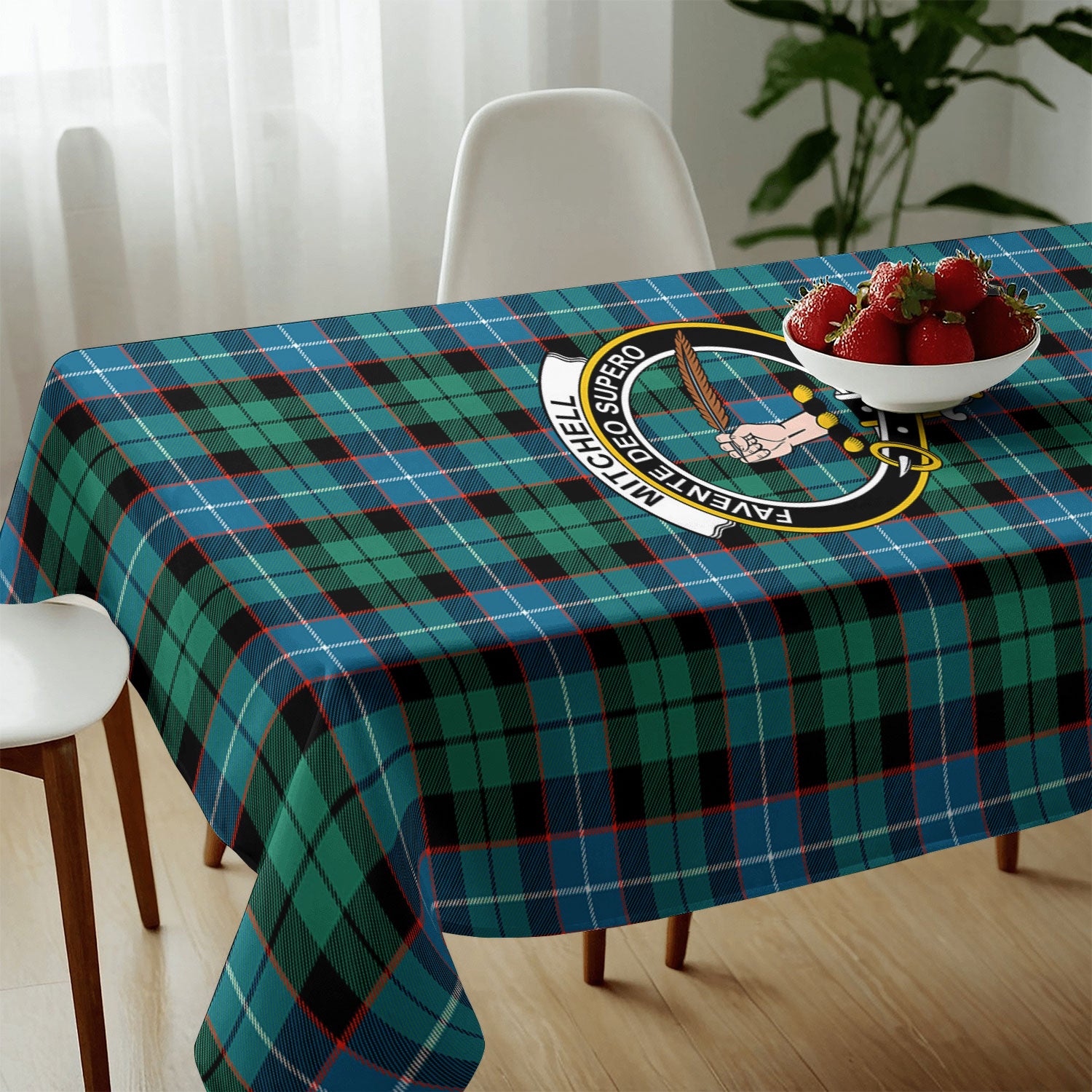 Mitchell Ancient Tartan Crest Tablecloth