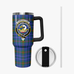Edmonstone Tartan Crest 40 oz Insulated Tumbler with Handle