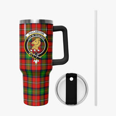 Fullarton Tartan Crest 40 oz Insulated Tumbler with Handle