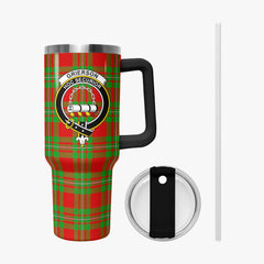 Grierson Tartan Crest 40 oz Insulated Tumbler with Handle