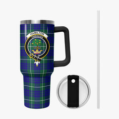 Hamilton Hunting Modern Tartan Crest 40 oz Insulated Tumbler with Handle