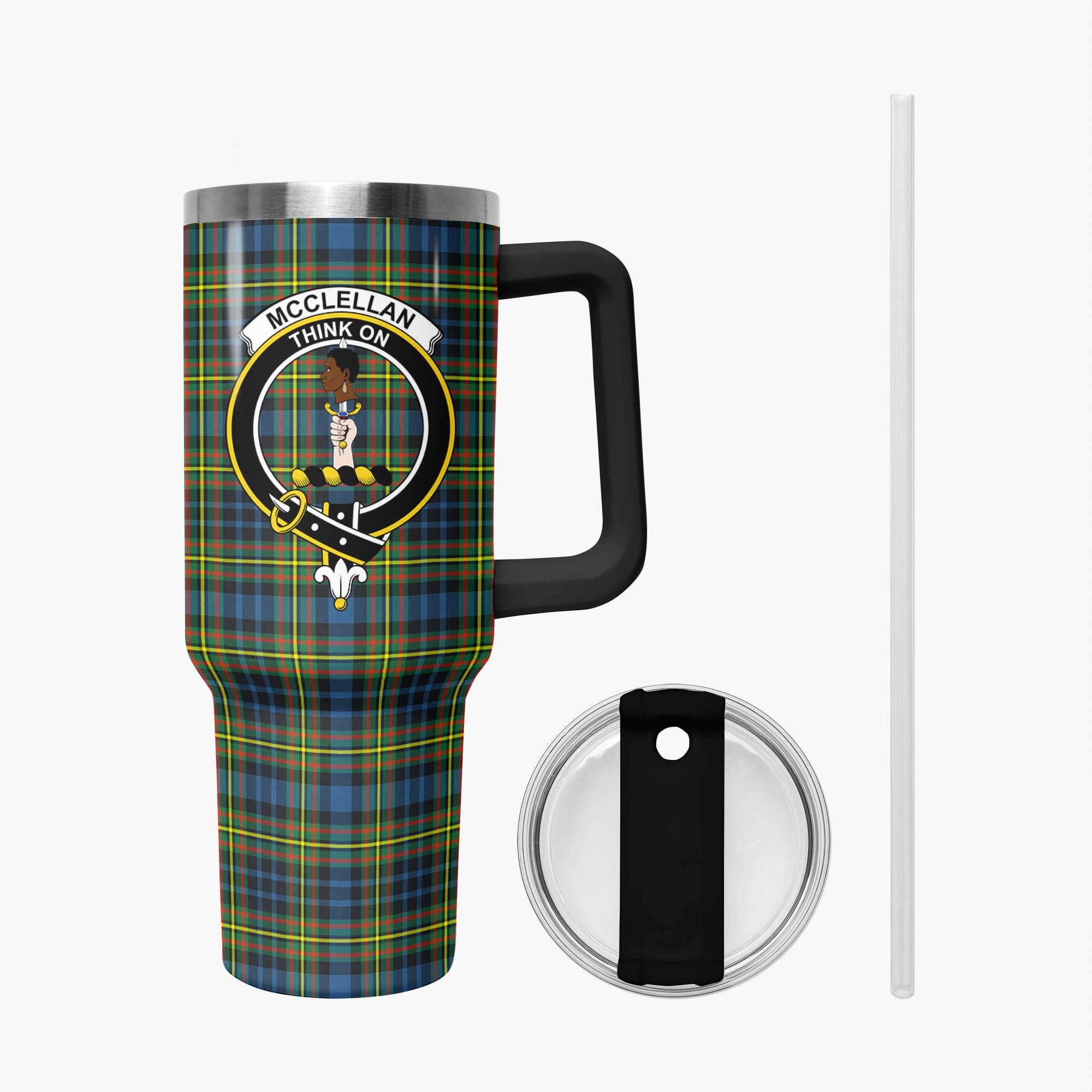 McClellan Ancient Tartan Crest 40 oz Insulated Tumbler with Handle