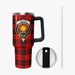 McLeod of Raasay Tartan Crest 40 oz Insulated Tumbler with Handle