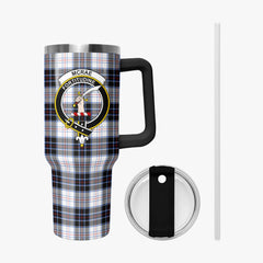 McRae Dress Modern Tartan Crest 40 oz Insulated Tumbler with Handle