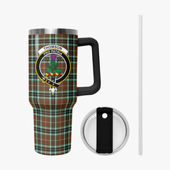 Thomson Hunting Modern Tartan Crest 40 oz Insulated Tumbler with Handle