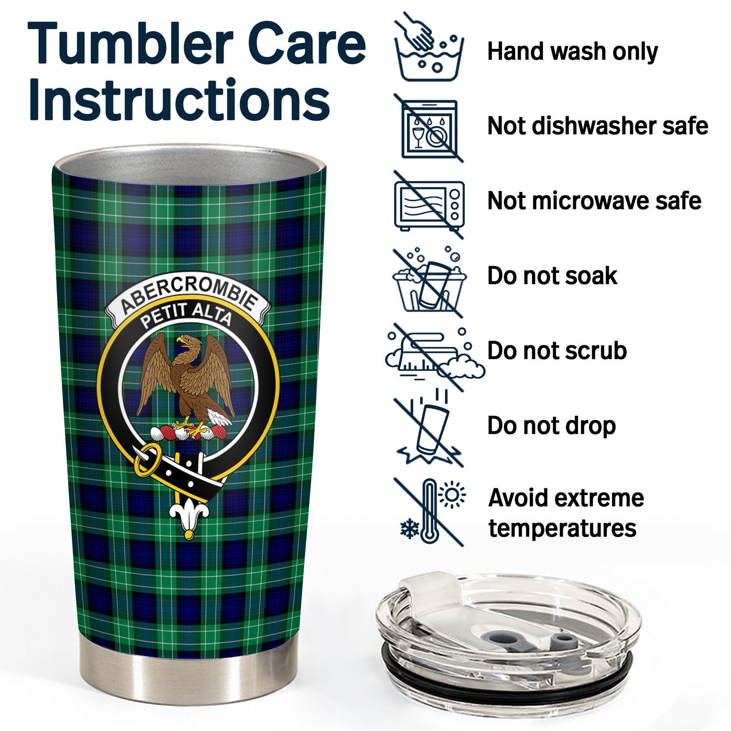 Abercrombie Tartan Crest Tumbler