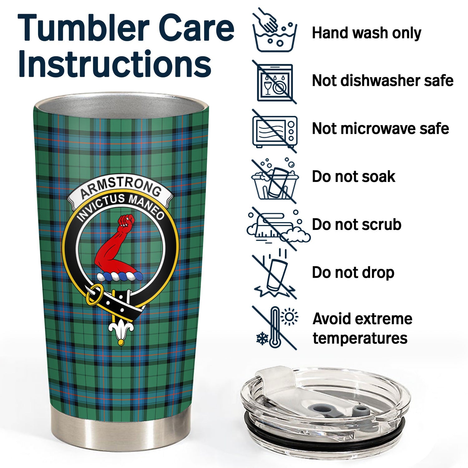 Armstrong Ancient Tartan Crest Tumbler