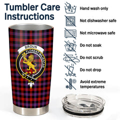 Broun Modern Tartan Crest Tumbler