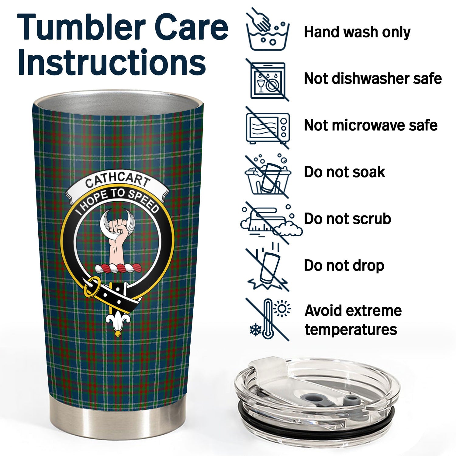 Cathcart Tartan Crest Tumbler