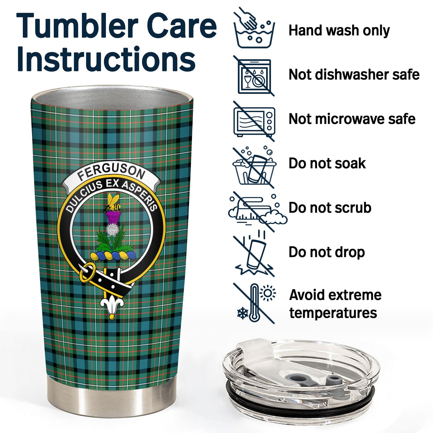 Ferguson Ancient Tartan Crest Tumbler