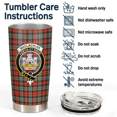 MacLachlan Weathered Tartan Crest Tumbler