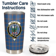 MacLaine of Loch Buie Hunting Ancient Tartan Crest Tumbler