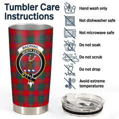 MacPhail Clan Tartan Crest Tumbler