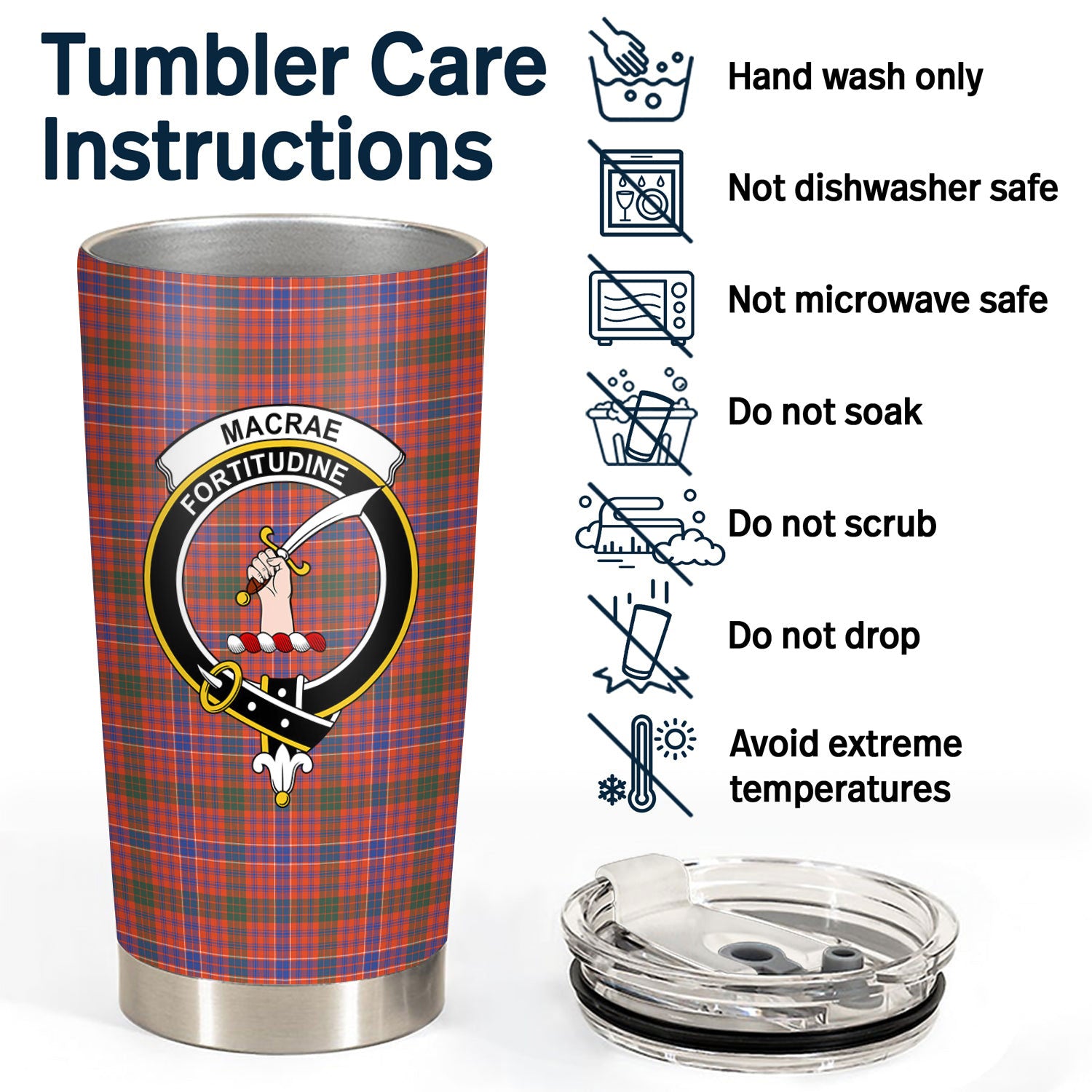 MacRae Ancient Tartan Crest Tumbler