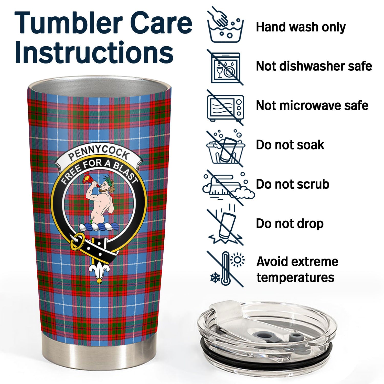 Pennycook Tartan Crest Tumbler