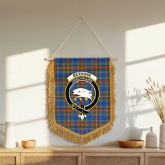 Bethune Ancient Tartan Crest Wall Hanging Banner - Wood Pole