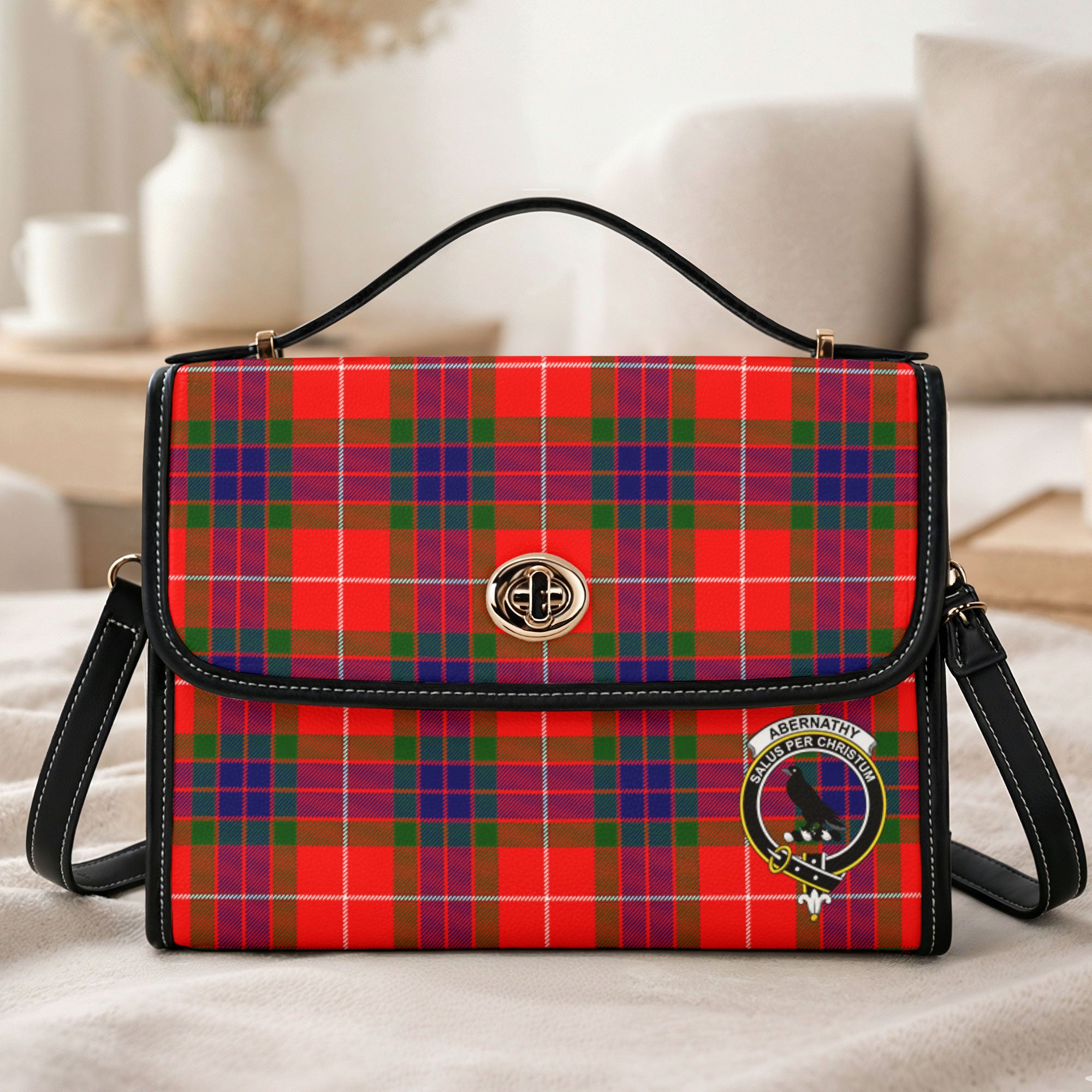 Abernathy Tartan Crest Satchel Bag