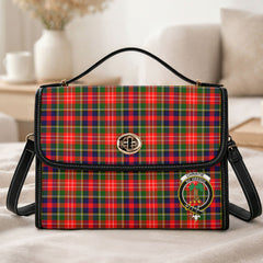 Christie Tartan Crest Satchel Bag