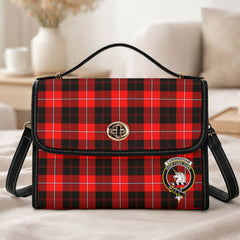 Cunningham Modern Tartan Crest Satchel Bag