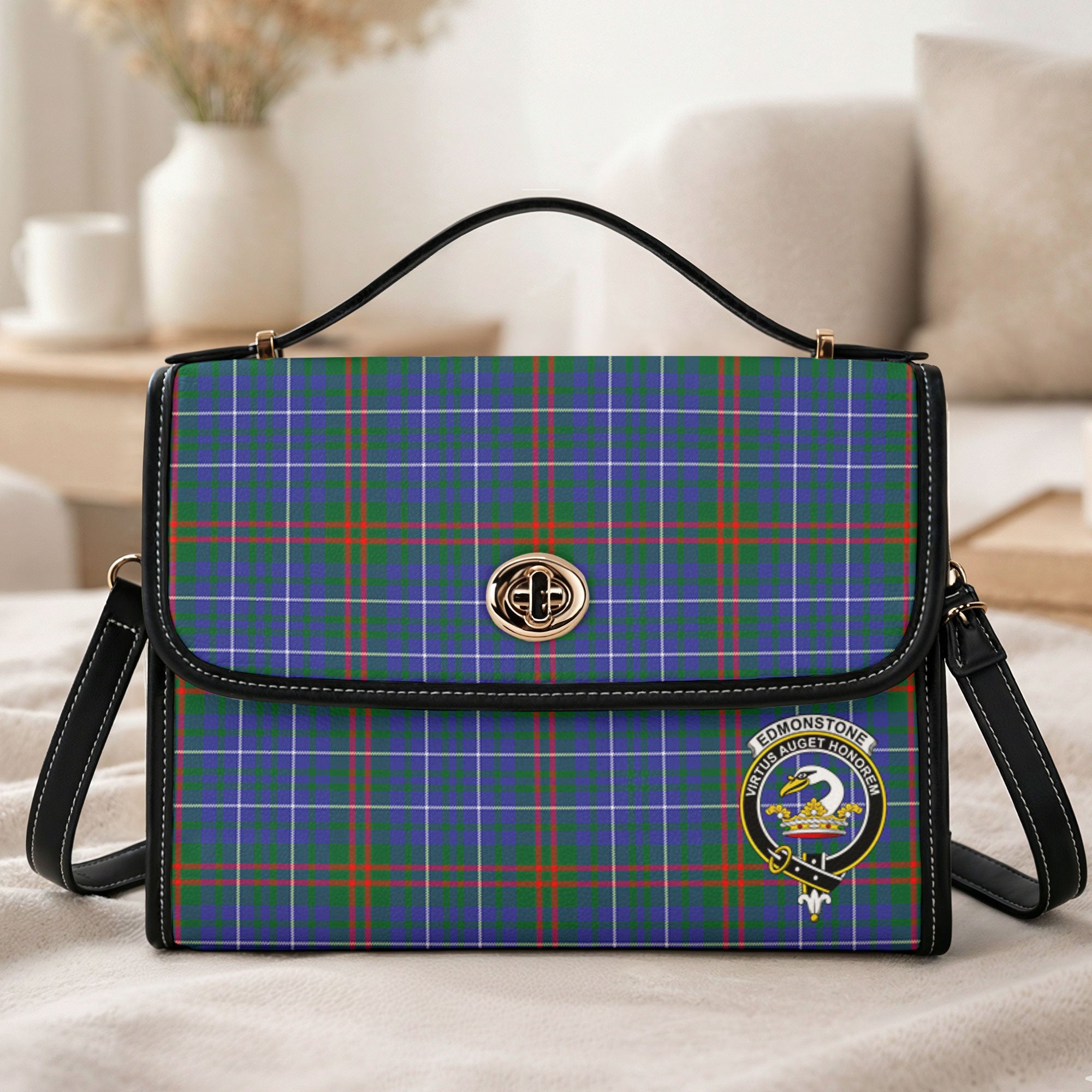 Edmonstone Tartan Crest Satchel Bag