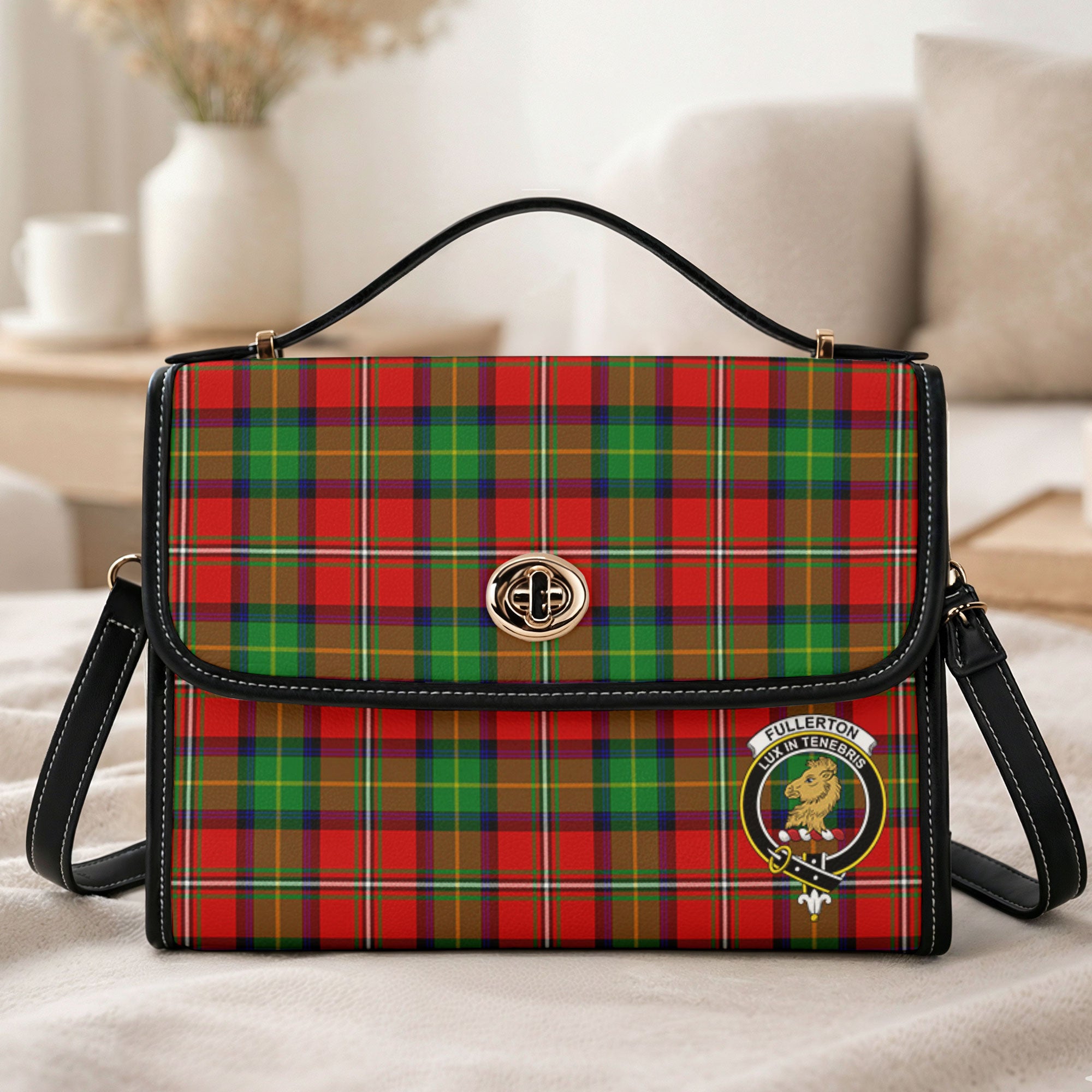 Fullerton Tartan Crest Satchel Bag