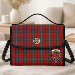 Kelly of Sleat Red Tartan Crest Satchel Bag