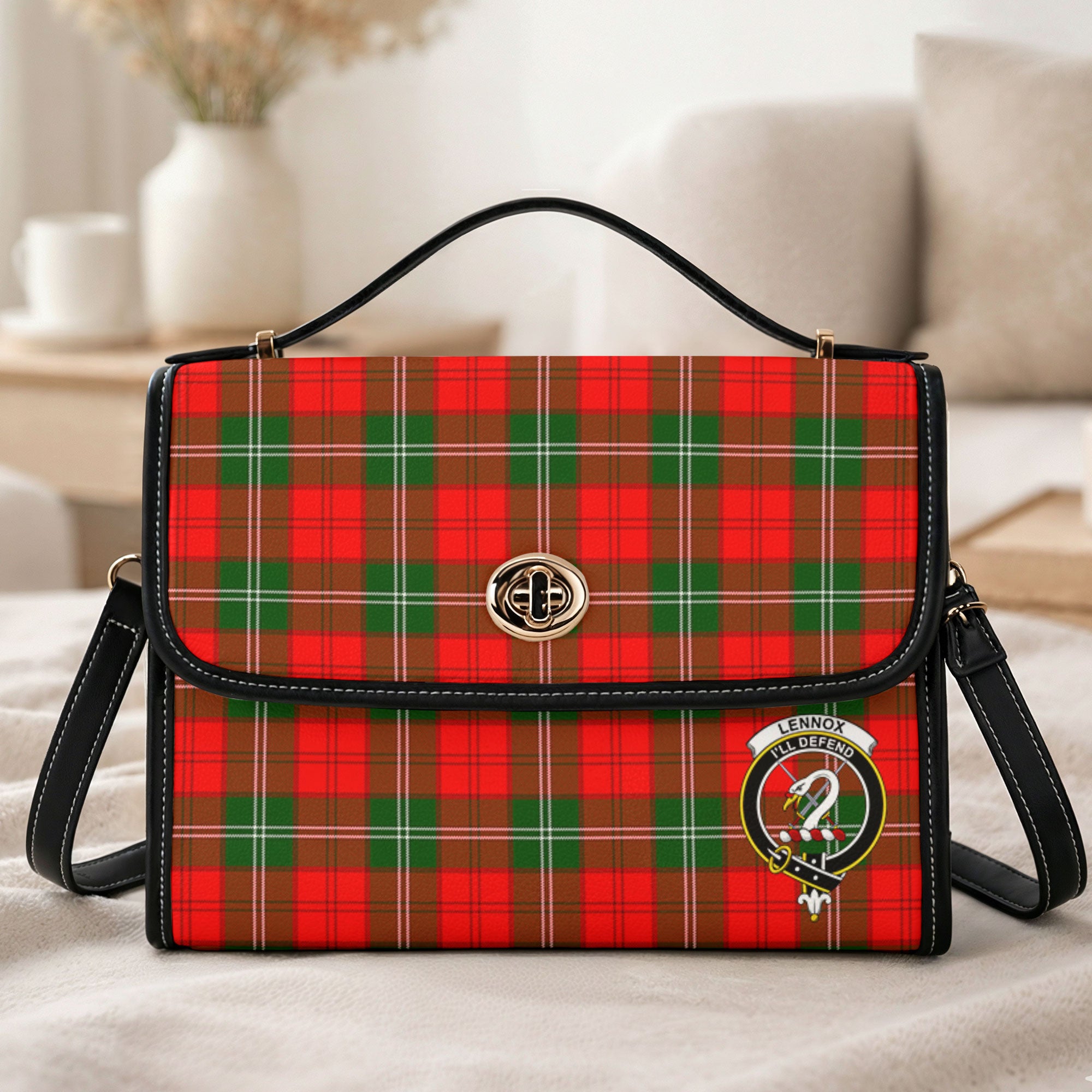 Lennox Tartan Crest Satchel Bag